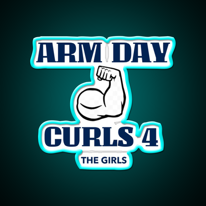 Arm Day Gym Fitness Led Neon Sign Rgb Color