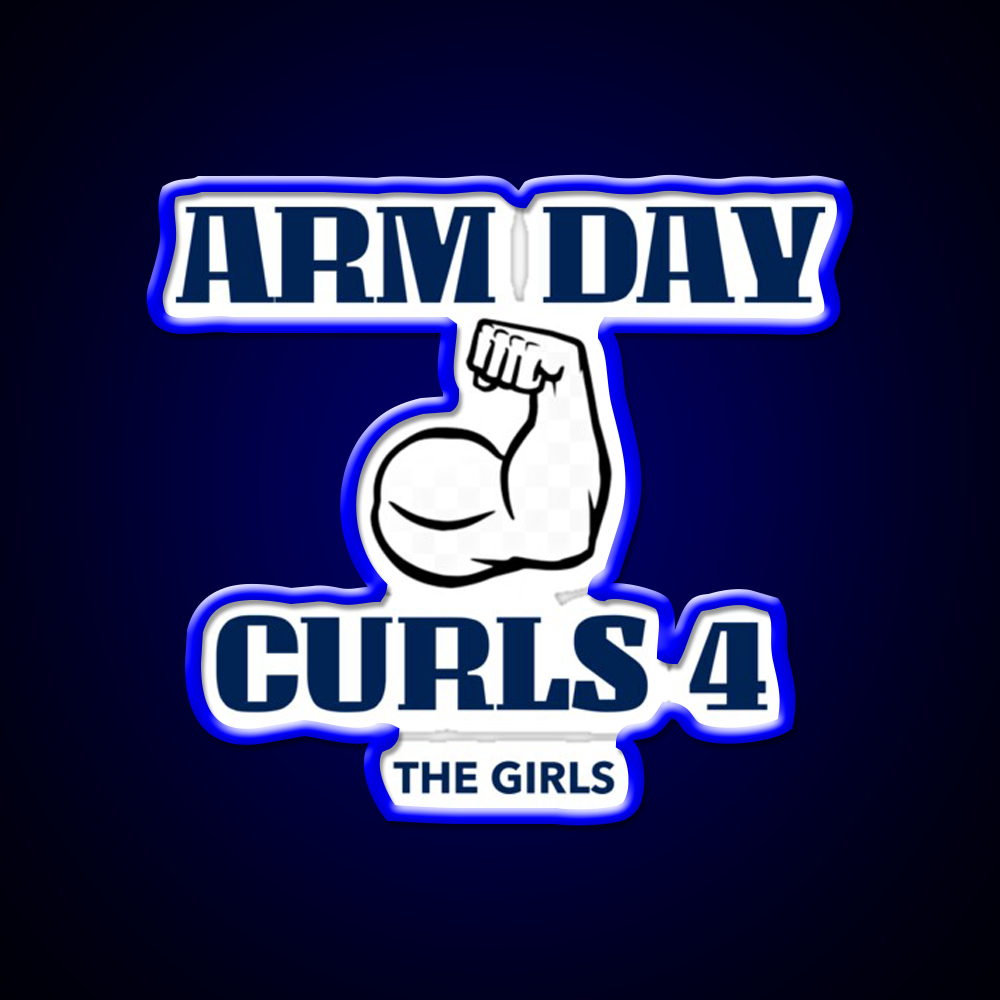 Arm Day Gym Fitness Led Neon Sign Rgb Color