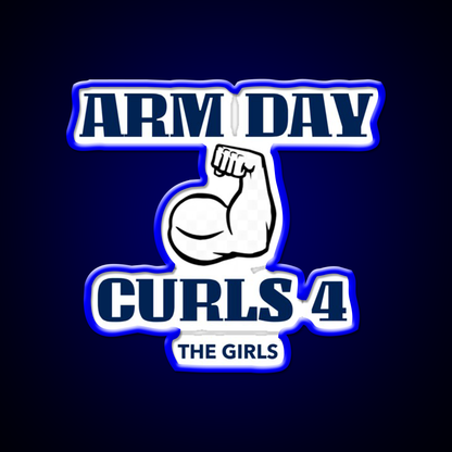 Arm Day Gym Fitness Led Neon Sign Rgb Color