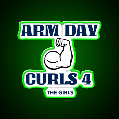 Arm Day Gym Fitness Led Neon Sign Rgb Color