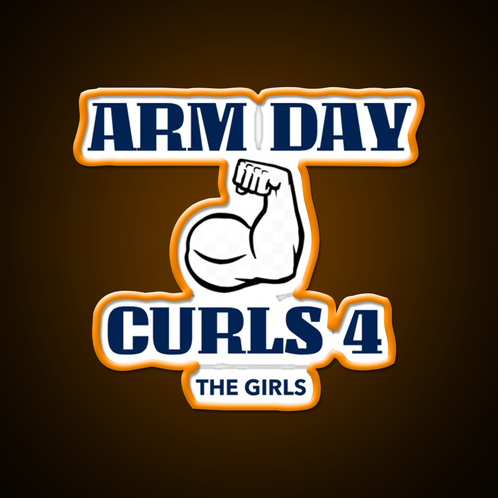 Arm Day Gym Fitness Led Neon Sign Rgb Color