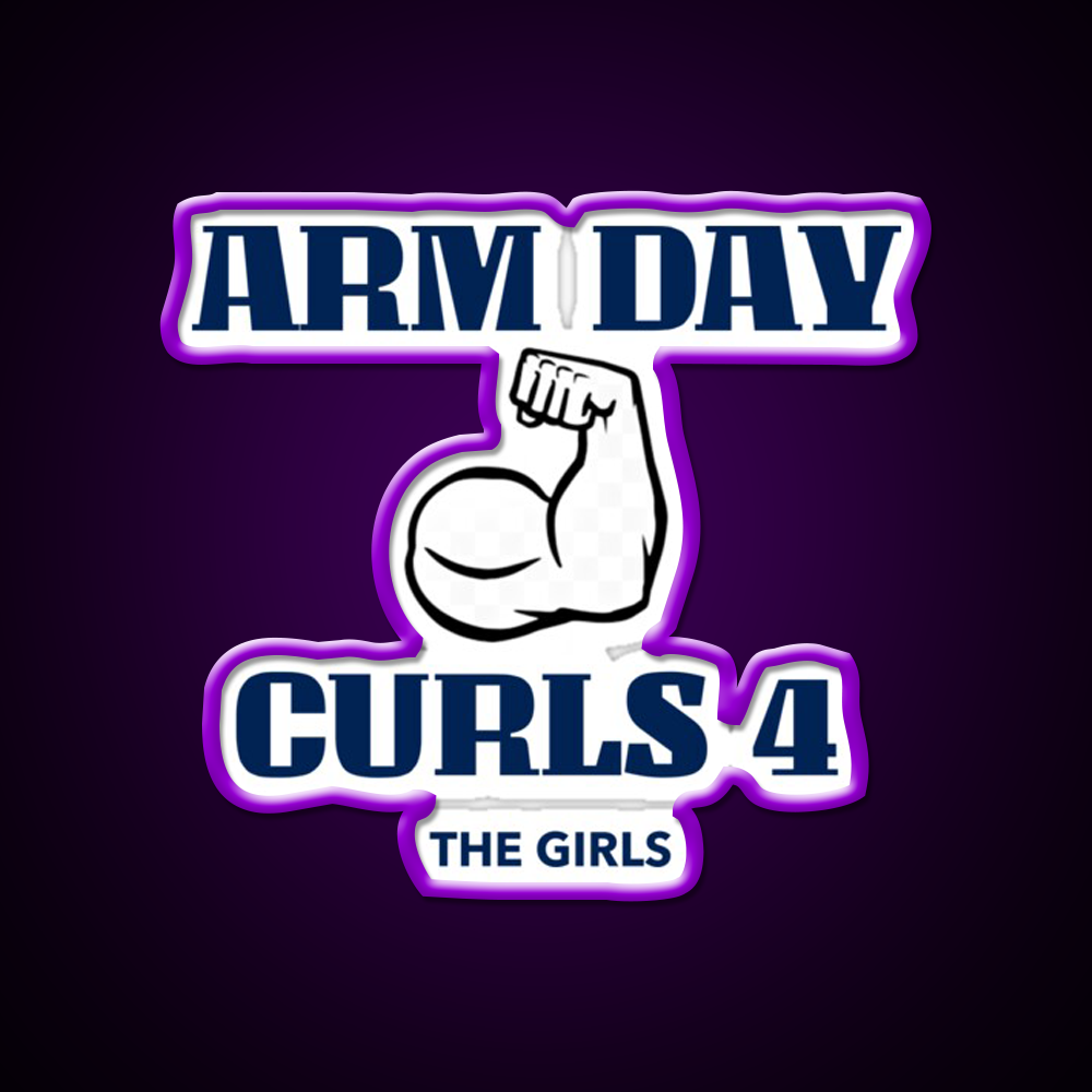 Arm Day Gym Fitness Led Neon Sign Rgb Color