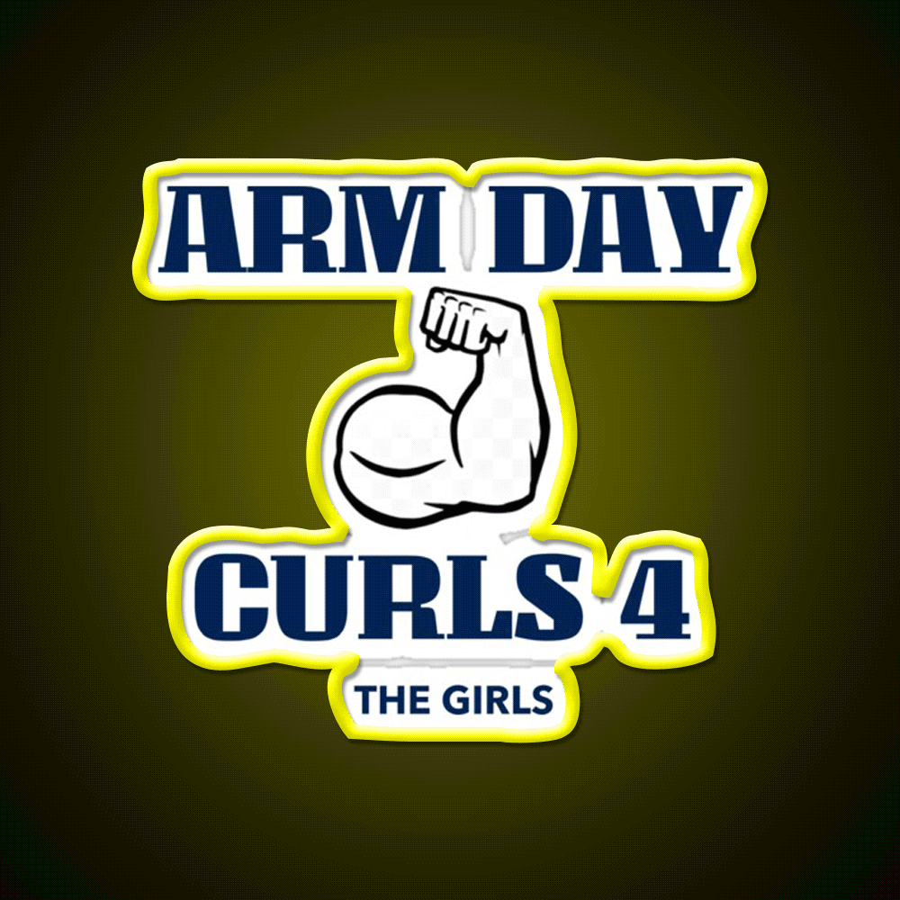 Arm Day Gym Fitness Led Neon Sign Rgb Color