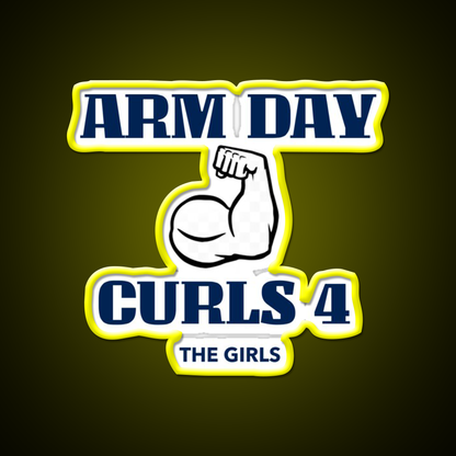 Arm Day Gym Fitness Led Neon Sign Rgb Color