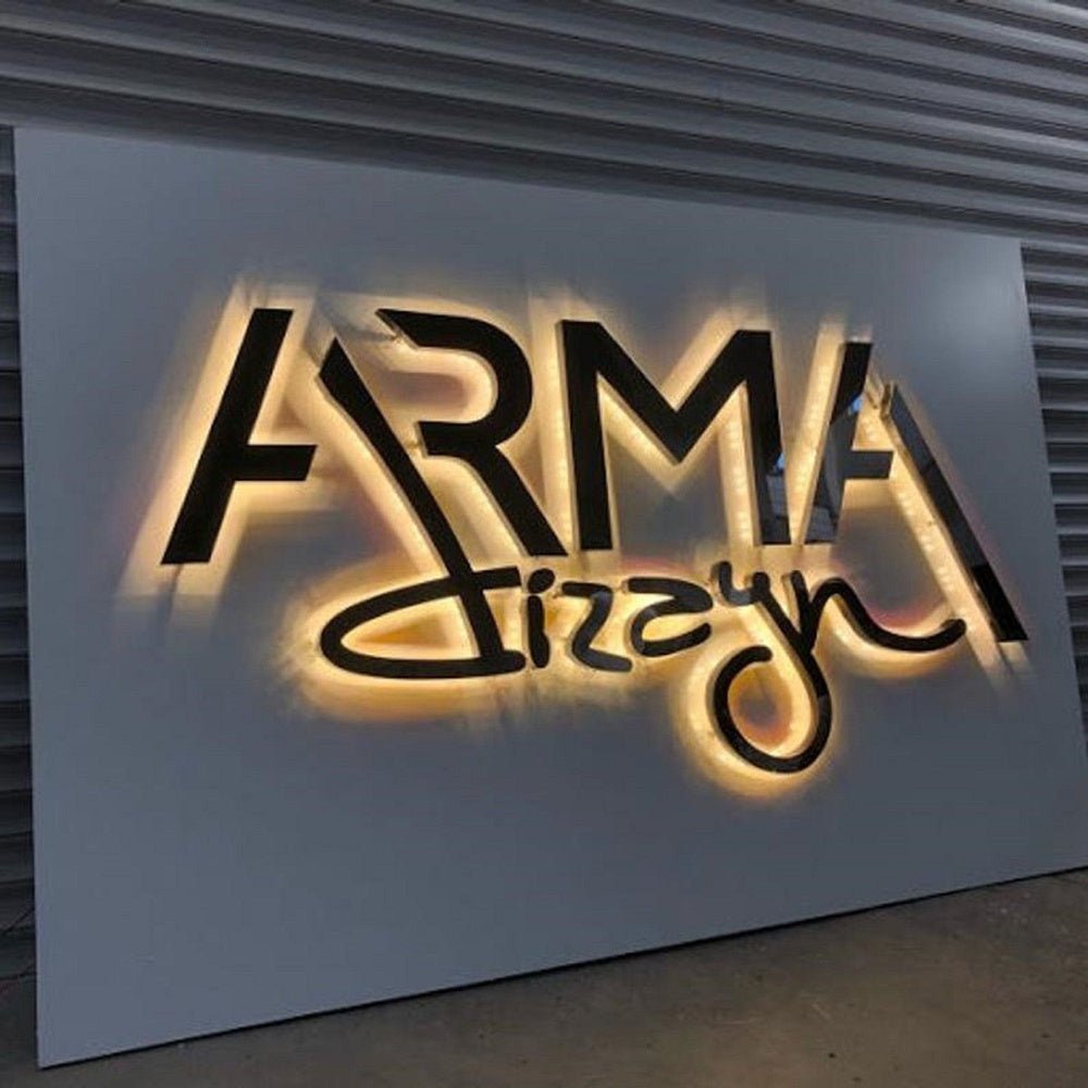 Arma Dizzyn 3D Backlit Channel Letters Led Light Sign - Shineneon