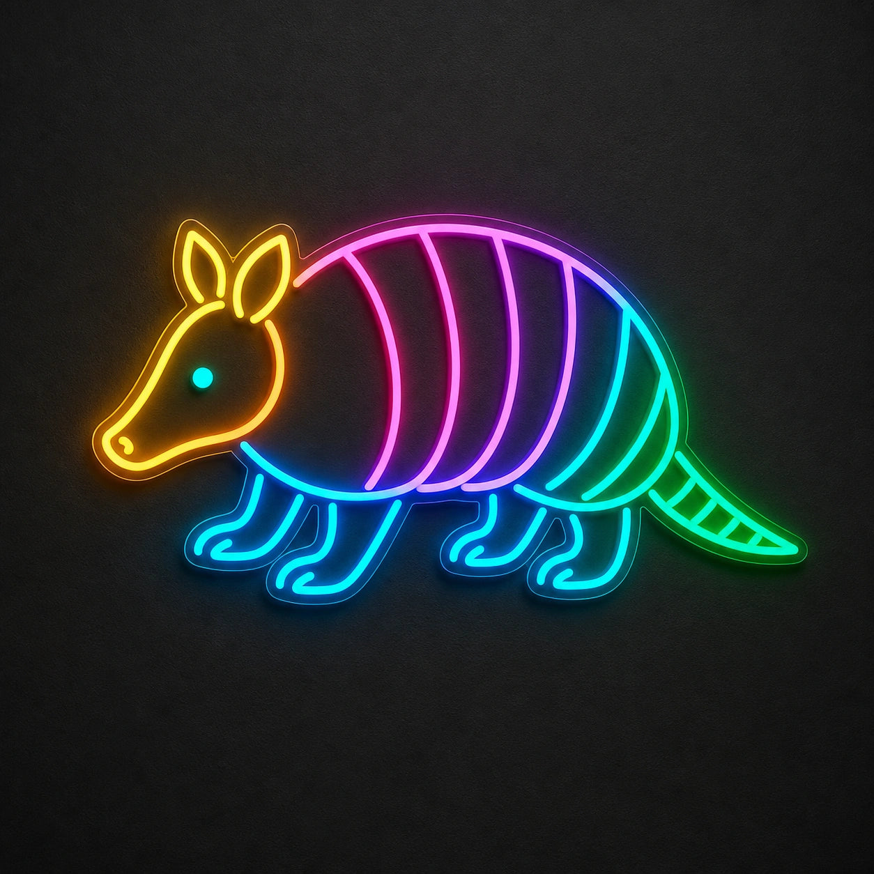 Armadillo Outline Vintage LED Neon Sign main product image