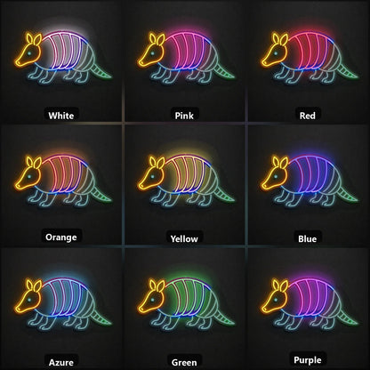 Armadillo Outline Vintage LED Neon Sign - Shineneon