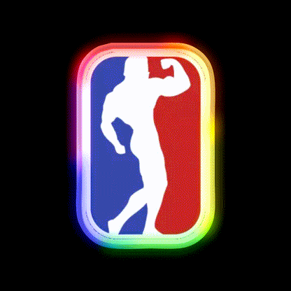 Arnold Schwarzenegger Bodybuilding Logo Classic Gym Fitness Led Neon Sign Rgb Color - LED neon sign close-up detail