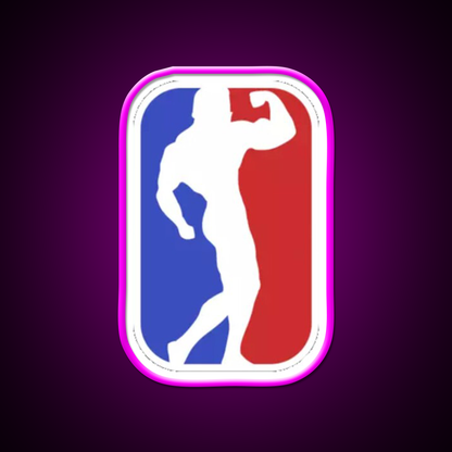 Arnold Schwarzenegger Bodybuilding Logo Classic Gym Fitness Led Neon Sign Rgb Color - Neon sign mounted on wall in room