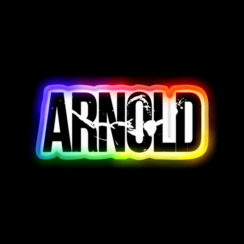 Arnold Schwarzenegger Bodybuilding Mr Olympia Gym Fitness Led Neon Sign Rgb Color - LED neon sign close-up detail