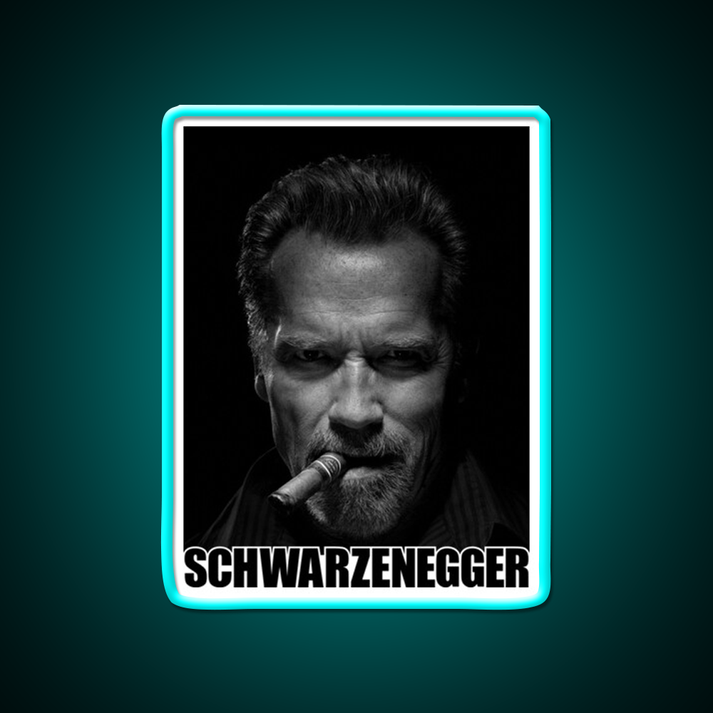 Arnold Schwarzenegger Cigar Gym Fitness Led Neon Sign Rgb Color