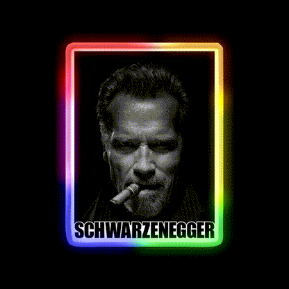 Arnold Schwarzenegger Cigar Gym Fitness Led Neon Sign Rgb Color