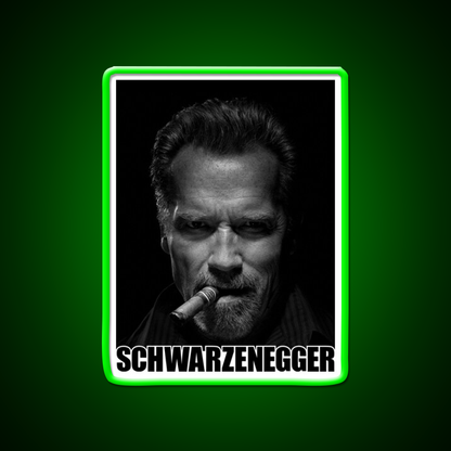 Arnold Schwarzenegger Cigar Gym Fitness Led Neon Sign Rgb Color