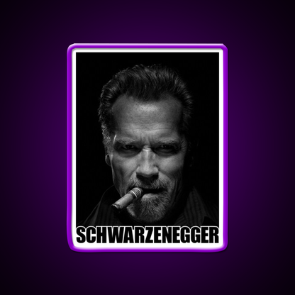 Arnold Schwarzenegger Cigar Gym Fitness Led Neon Sign Rgb Color