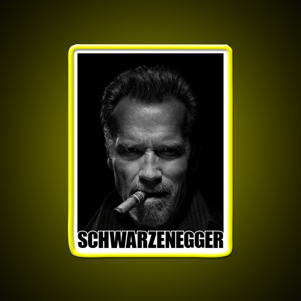 Arnold Schwarzenegger Cigar Gym Fitness Led Neon Sign Rgb Color