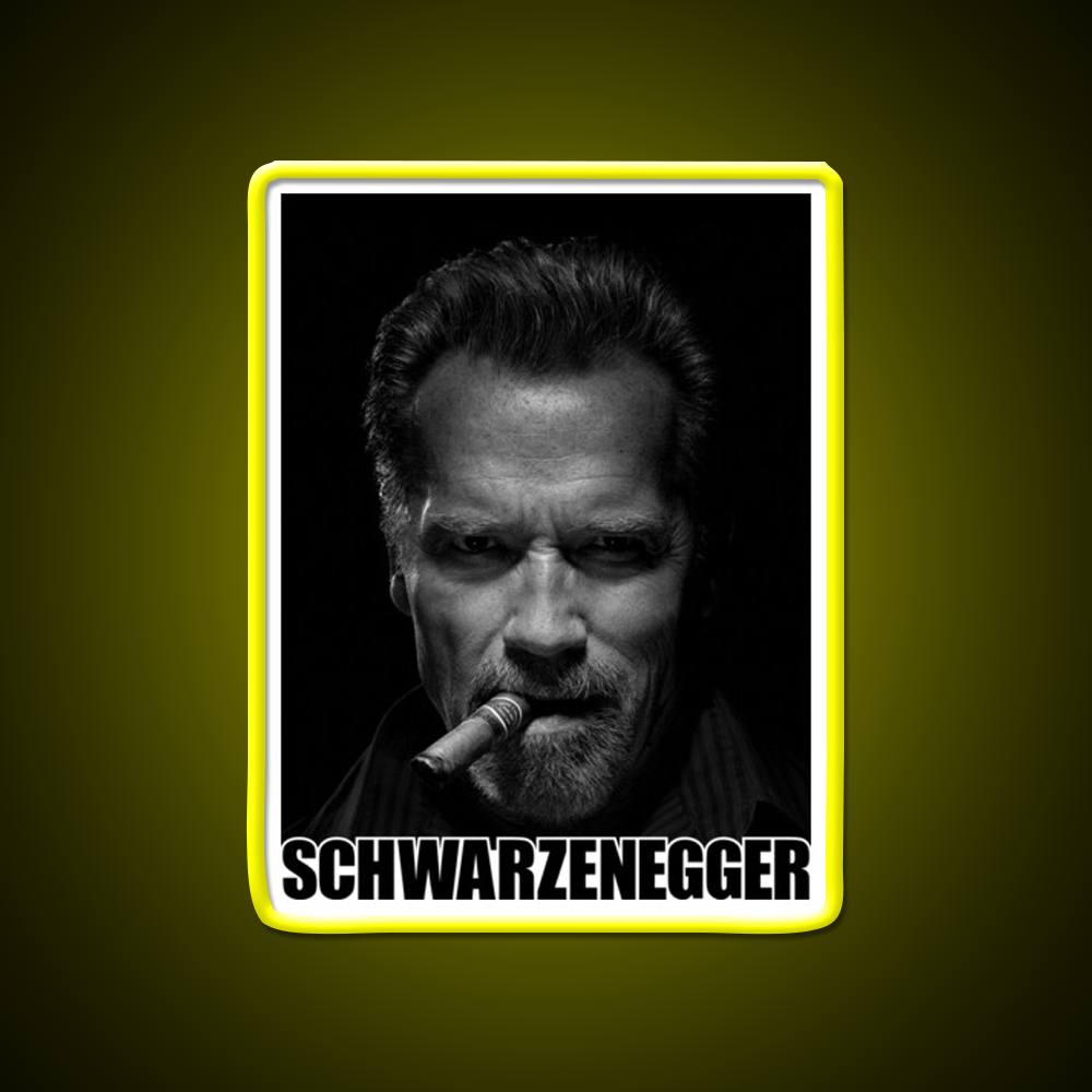 Arnold Schwarzenegger Cigar Gym Fitness Led Neon Sign Rgb Color