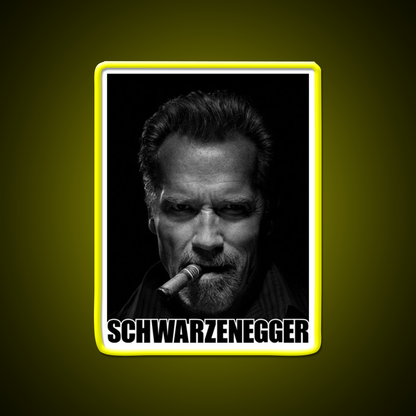 Arnold Schwarzenegger Cigar Gym Fitness Led Neon Sign Rgb Color