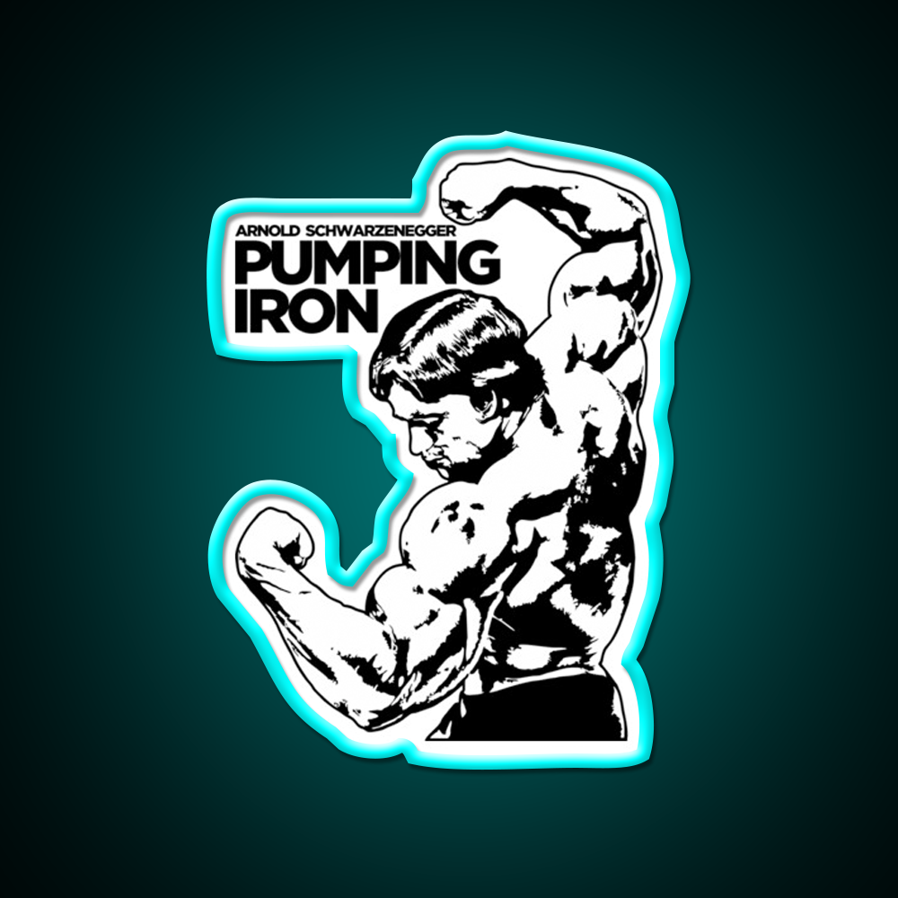 Arnold Schwarzenegger Classic Pumping Iron Gym Fitness Led Neon Sign Rgb Color