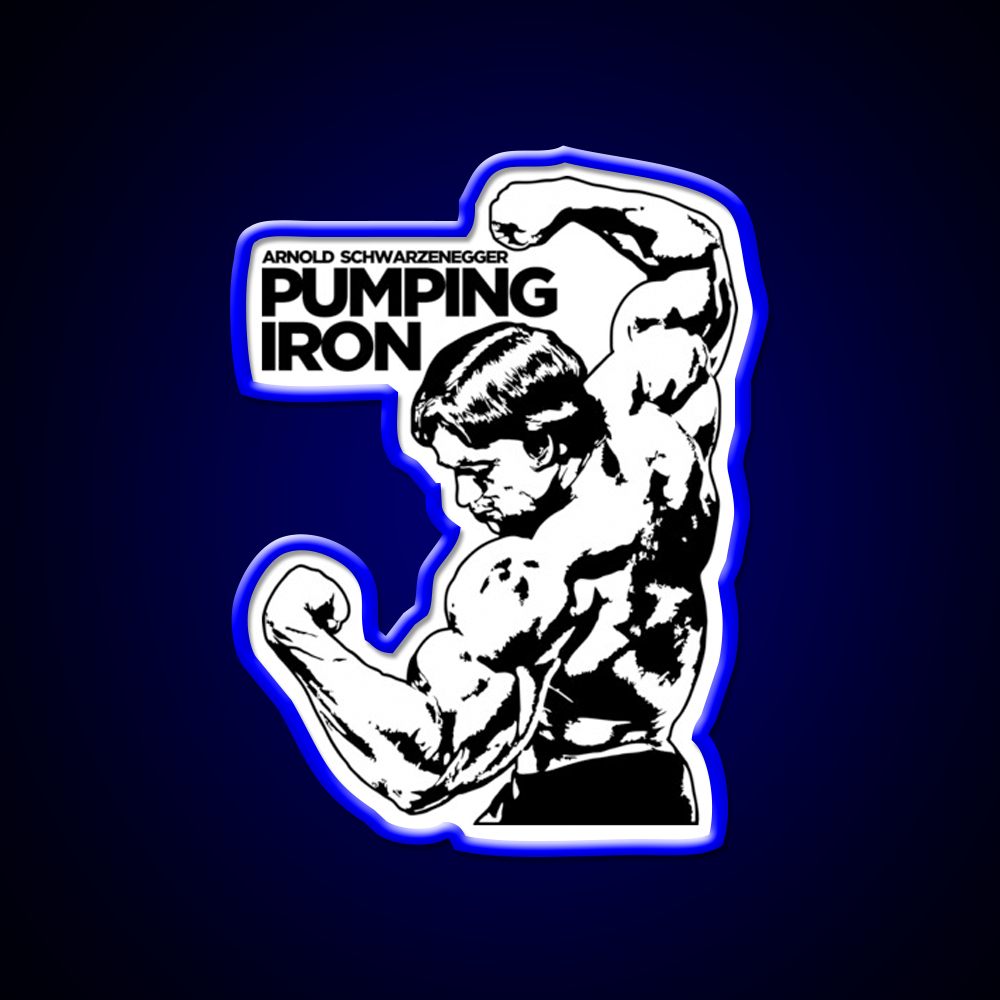 Arnold Schwarzenegger Classic Pumping Iron Gym Fitness Led Neon Sign Rgb Color