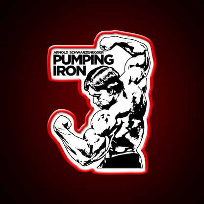 Arnold Schwarzenegger Classic Pumping Iron Gym Fitness Led Neon Sign Rgb Color