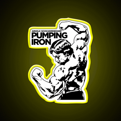 Arnold Schwarzenegger Classic Pumping Iron Gym Fitness Led Neon Sign Rgb Color