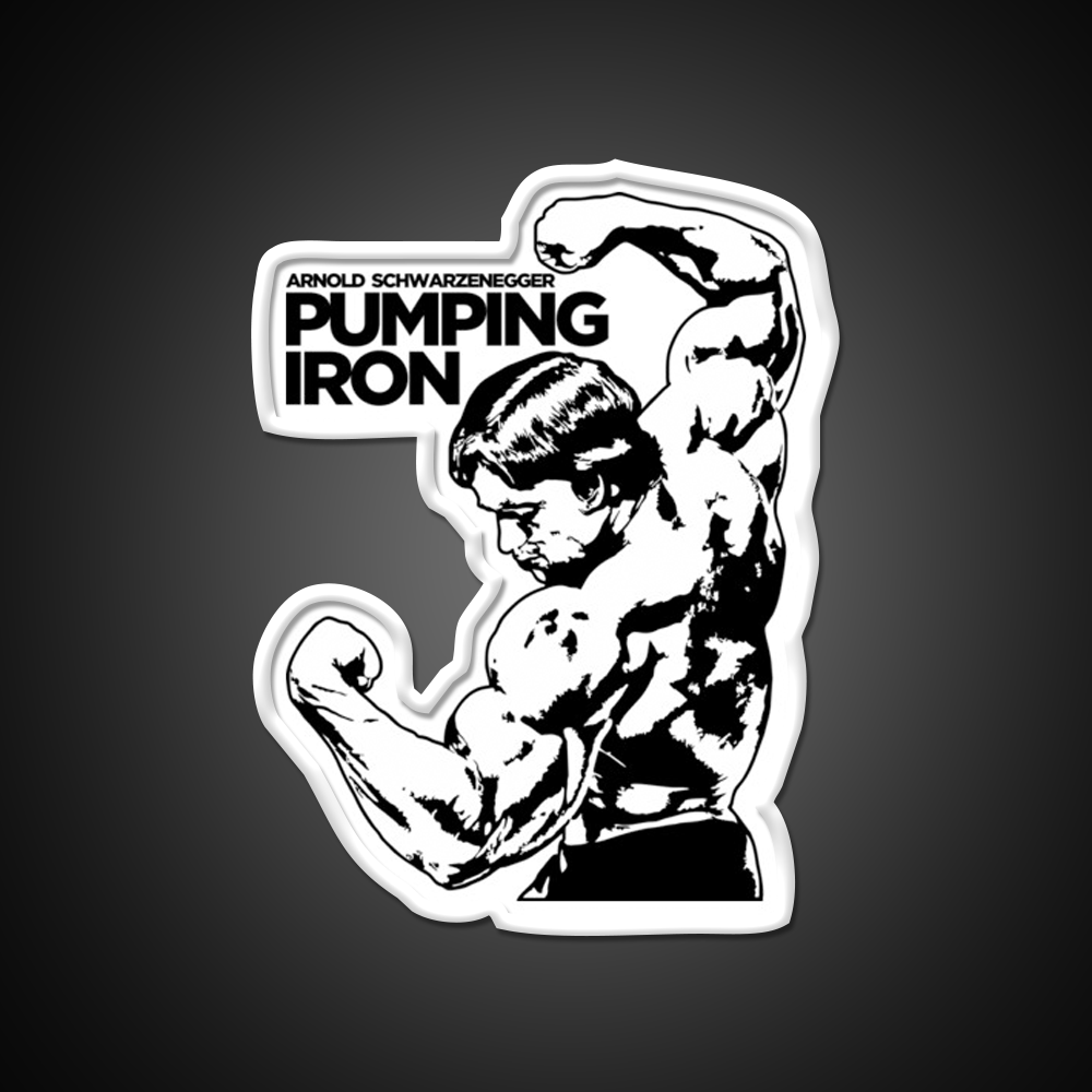 Arnold Schwarzenegger Classic Pumping Iron Gym Fitness Led Neon Sign Rgb Color