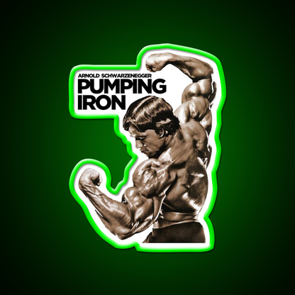 Arnold Schwarzenegger Classic Pumping Iron Man Gym Fitness Led Neon Sign Rgb Color