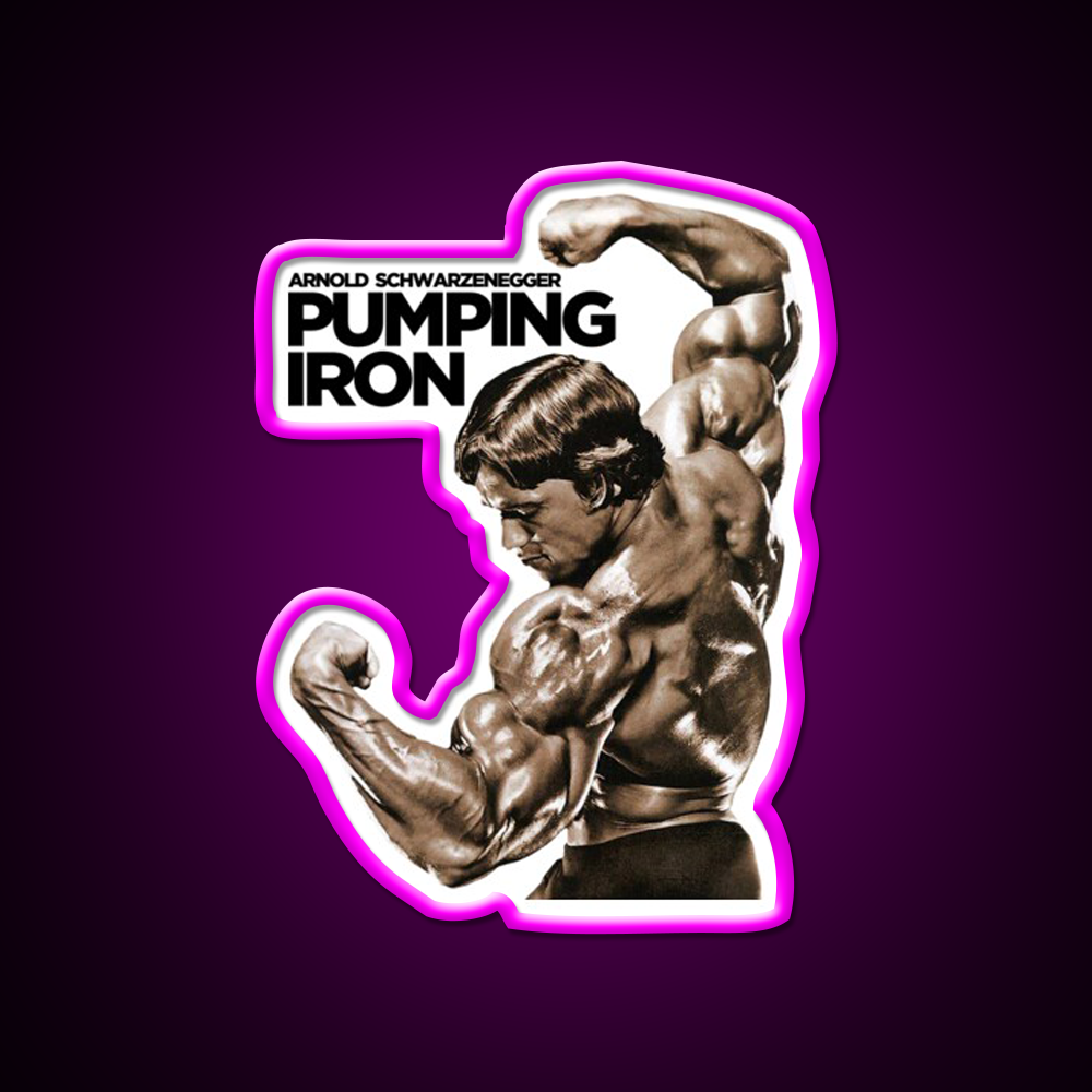 Arnold Schwarzenegger Classic Pumping Iron Man Gym Fitness Led Neon Sign Rgb Color