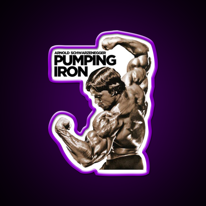 Arnold Schwarzenegger Classic Pumping Iron Man Gym Fitness Led Neon Sign Rgb Color