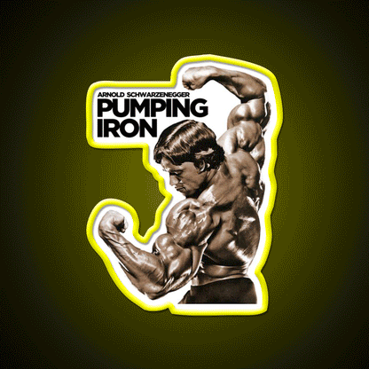 Arnold Schwarzenegger Classic Pumping Iron Man Gym Fitness Led Neon Sign Rgb Color