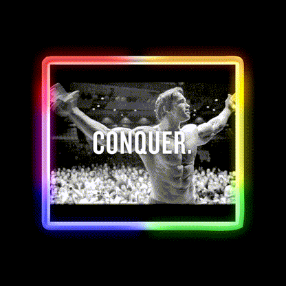Arnold Schwarzenegger Conquer Gym Fitness Led Neon Sign Rgb Color