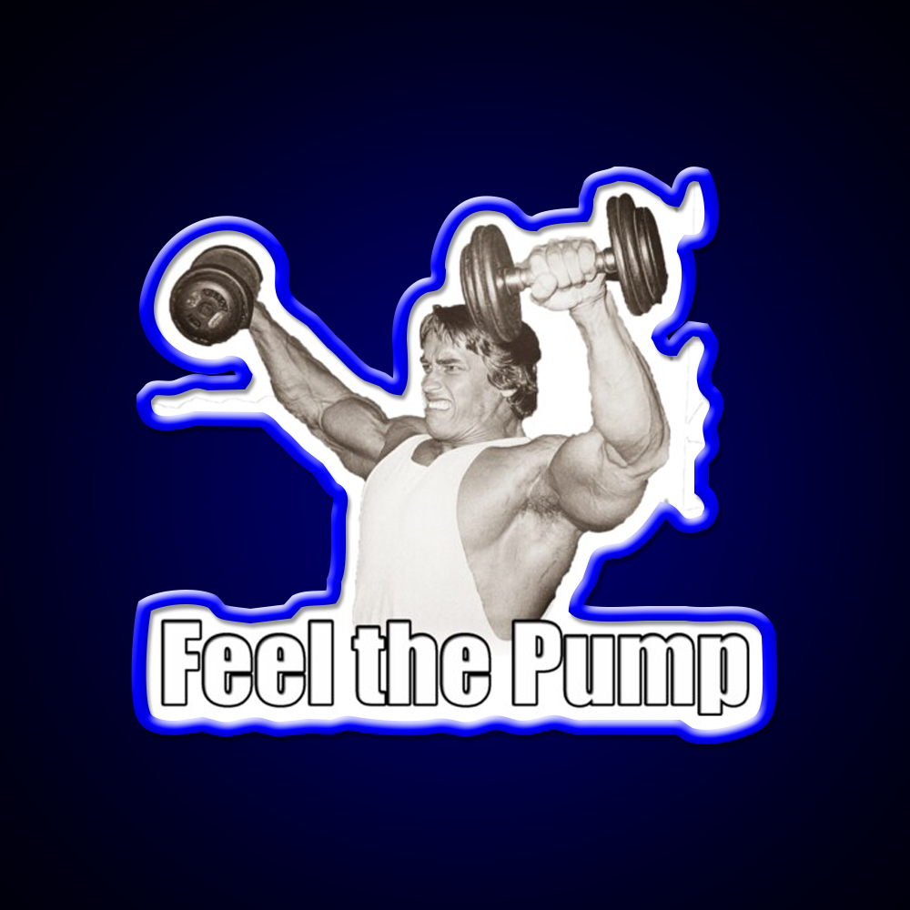 Arnold Schwarzenegger Feel The Pump Gym Fitness Led Neon Sign Rgb Color