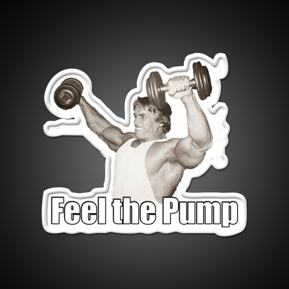 Arnold Schwarzenegger Feel The Pump Gym Fitness Led Neon Sign Rgb Color