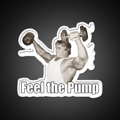 Arnold Schwarzenegger Feel The Pump Gym Fitness Led Neon Sign Rgb Color