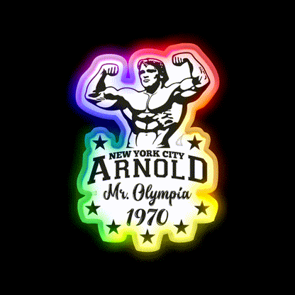 Arnold Schwarzenegger Mr Olympia Gym Fitness Led Neon Sign Rgb Color