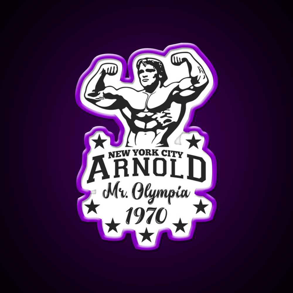 Arnold Schwarzenegger Mr Olympia Gym Fitness Led Neon Sign Rgb Color