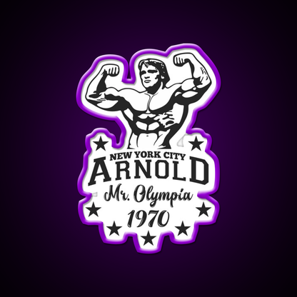 Arnold Schwarzenegger Mr Olympia Gym Fitness Led Neon Sign Rgb Color