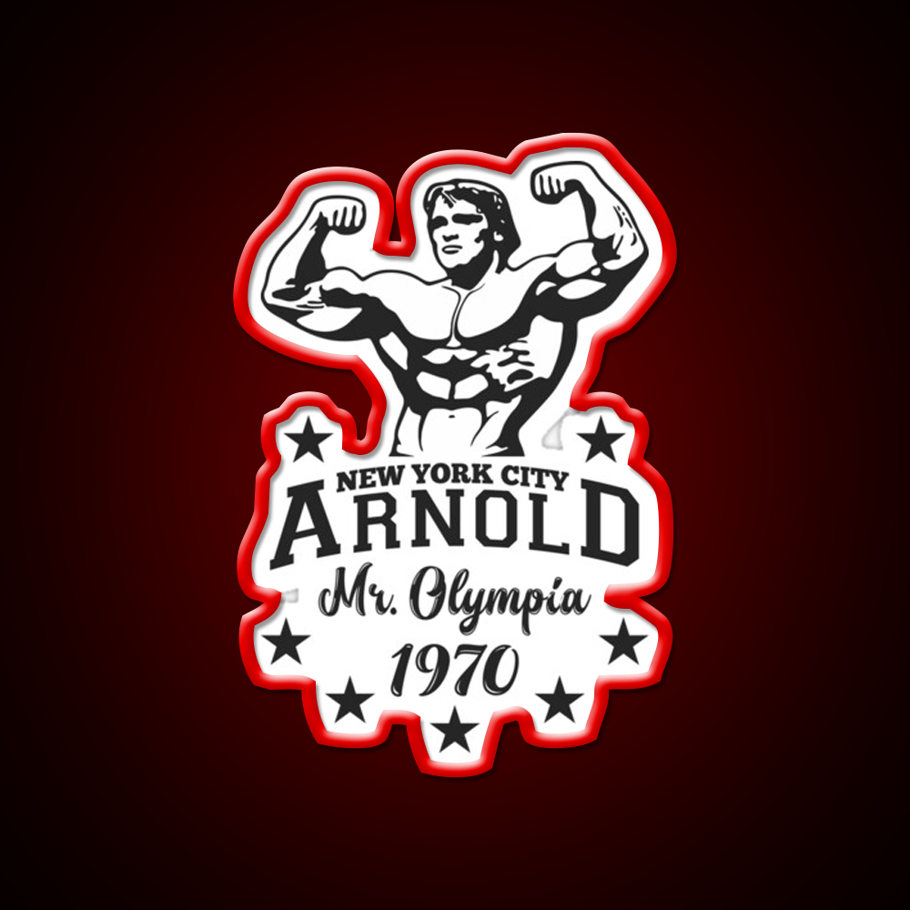 Arnold Schwarzenegger Mr Olympia Gym Fitness Led Neon Sign Rgb Color