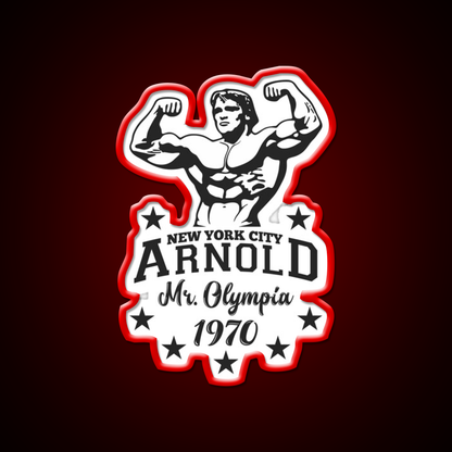Arnold Schwarzenegger Mr Olympia Gym Fitness Led Neon Sign Rgb Color