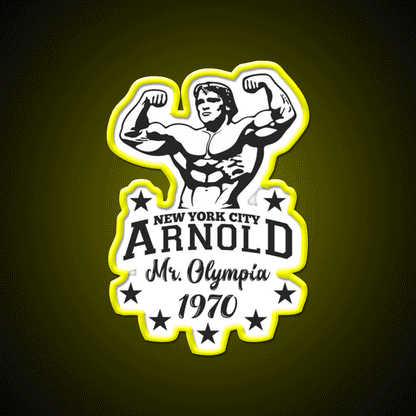 Arnold Schwarzenegger Mr Olympia Gym Fitness Led Neon Sign Rgb Color