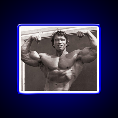 Arnold Schwarzenegger Old School Bodybuilding Gym Fitness Led Neon Sign Rgb Color