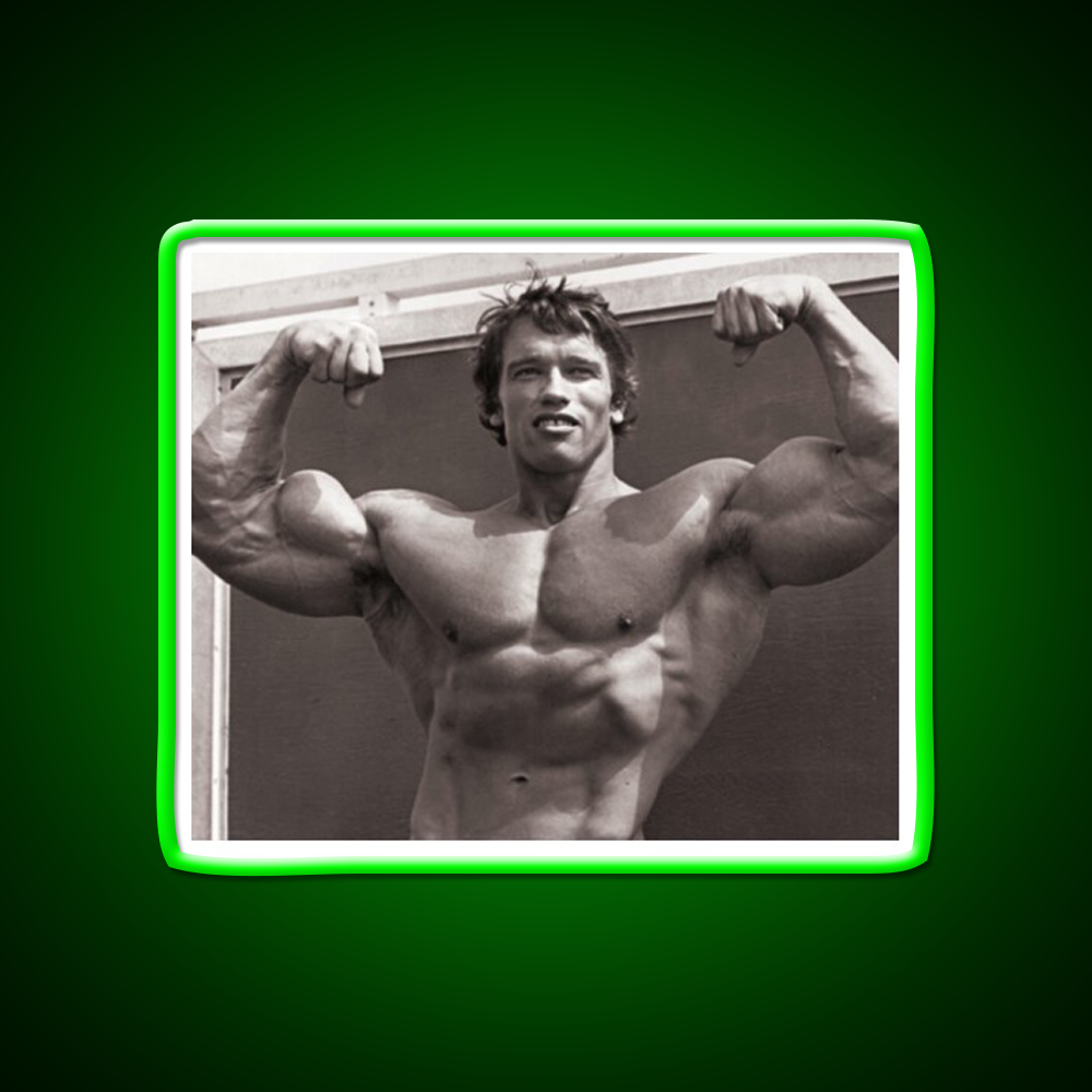 Arnold Schwarzenegger Old School Bodybuilding Gym Fitness Led Neon Sign Rgb Color