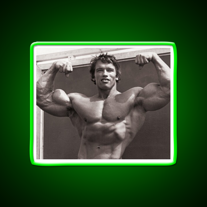 Arnold Schwarzenegger Old School Bodybuilding Gym Fitness Led Neon Sign Rgb Color