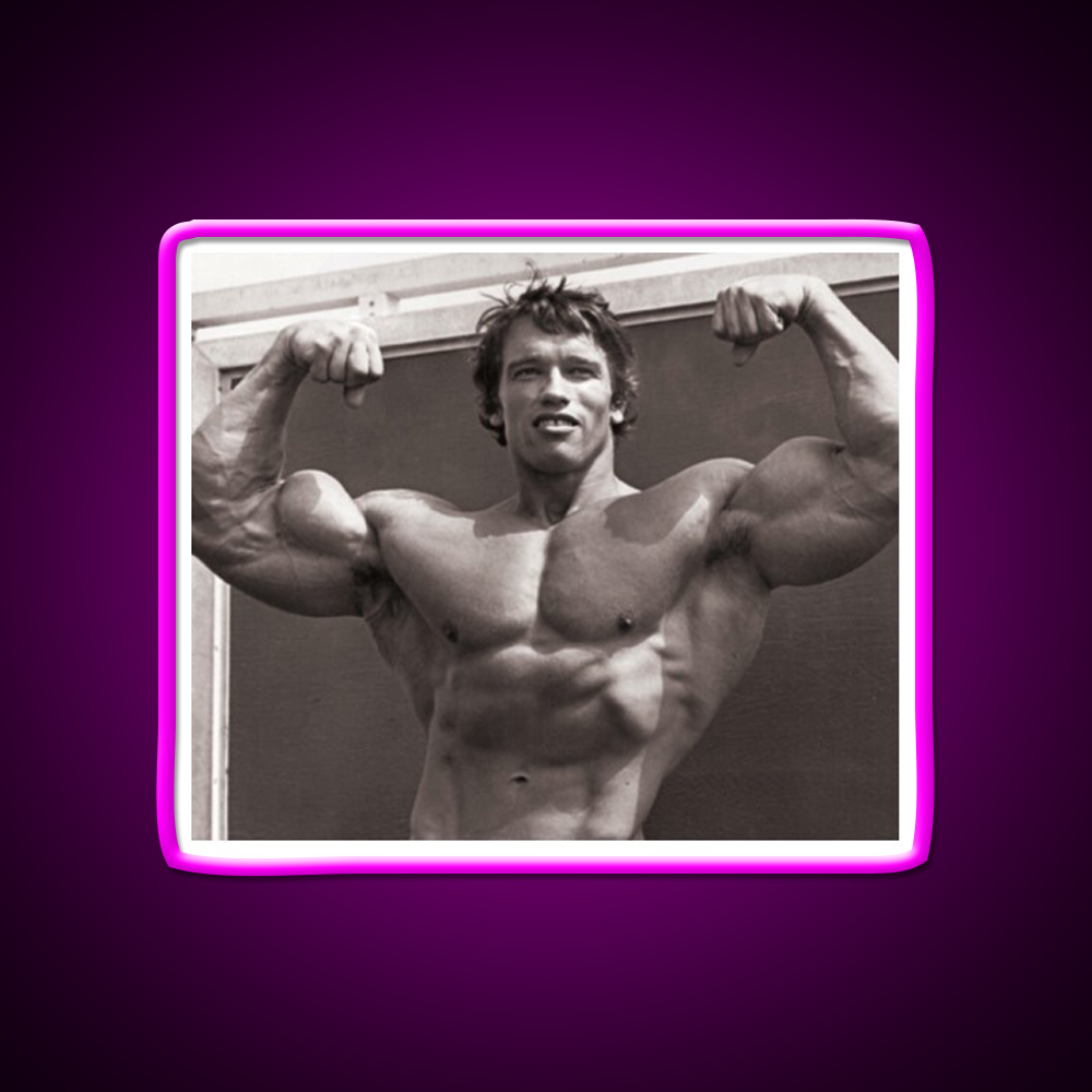 Arnold Schwarzenegger Old School Bodybuilding Gym Fitness Led Neon Sign Rgb Color