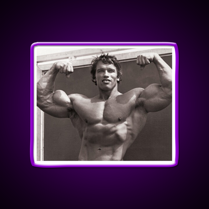 Arnold Schwarzenegger Old School Bodybuilding Gym Fitness Led Neon Sign Rgb Color