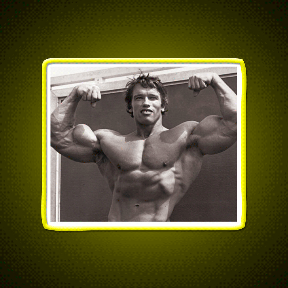 Arnold Schwarzenegger Old School Bodybuilding Gym Fitness Led Neon Sign Rgb Color