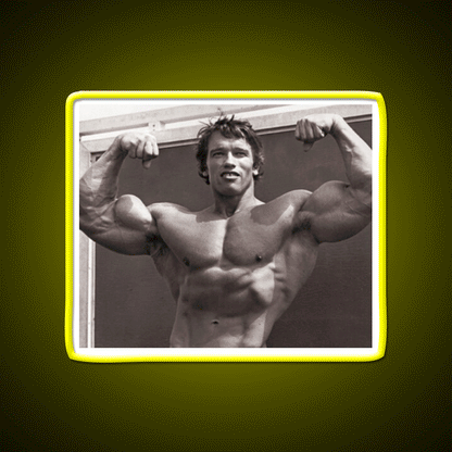 Arnold Schwarzenegger Old School Bodybuilding Gym Fitness Led Neon Sign Rgb Color