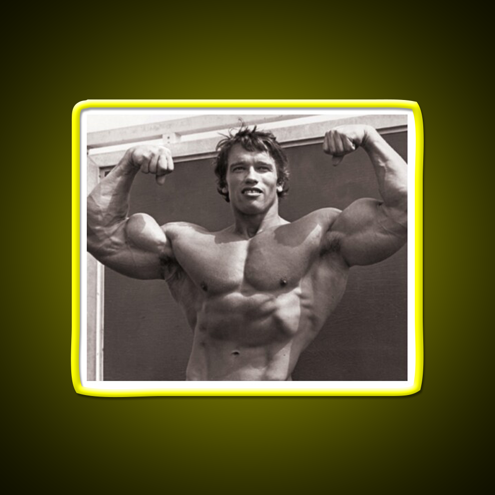 Arnold Schwarzenegger Old School Bodybuilding Gym Fitness Led Neon Sign Rgb Color