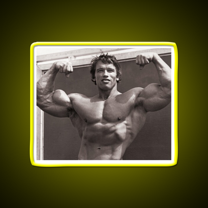 Arnold Schwarzenegger Old School Bodybuilding Gym Fitness Led Neon Sign Rgb Color