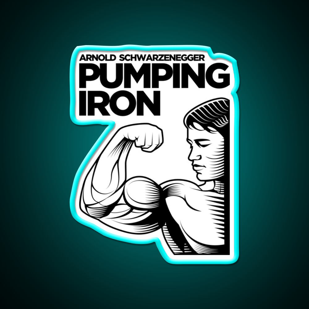 Arnold Schwarzenegger Pumping Iron Bodybuilding Gym Fitness Led Neon Sign Rgb Color